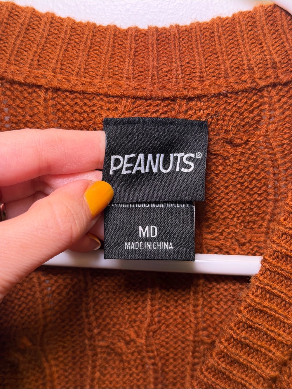 NWOT Peanuts Halloween Embroidered Knitted Ladies Cardigan - Picture 6 of 9